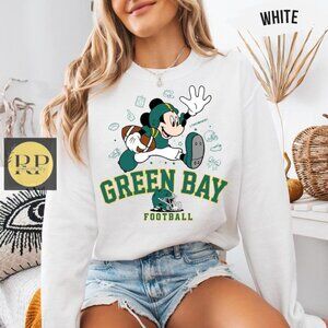 Mickey Green Bay packers Football NFL Fan Apparel shirt sweatshirt white